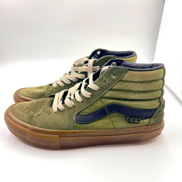 Vans Men Sk8-Hi Suede / Canvas Sneaker Color Theory Duck Green 7.5 - Picture 1 of 8